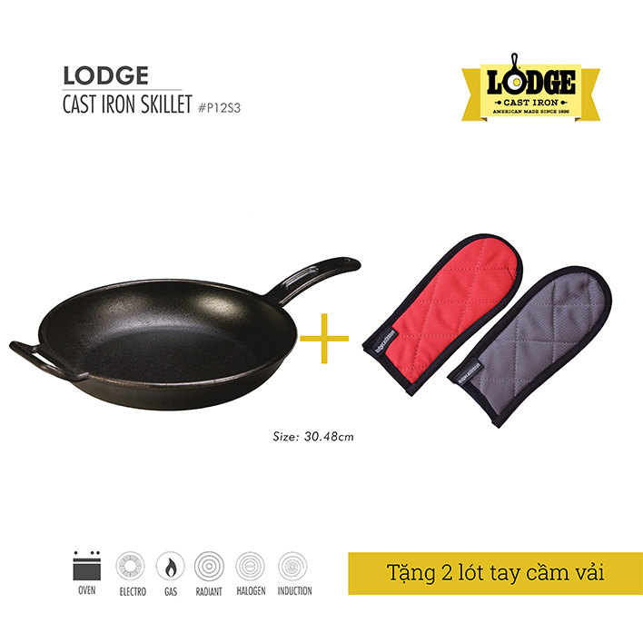 Khuyến mại Lodge Cast Iron khi mua chảo gang Lodge thành cong